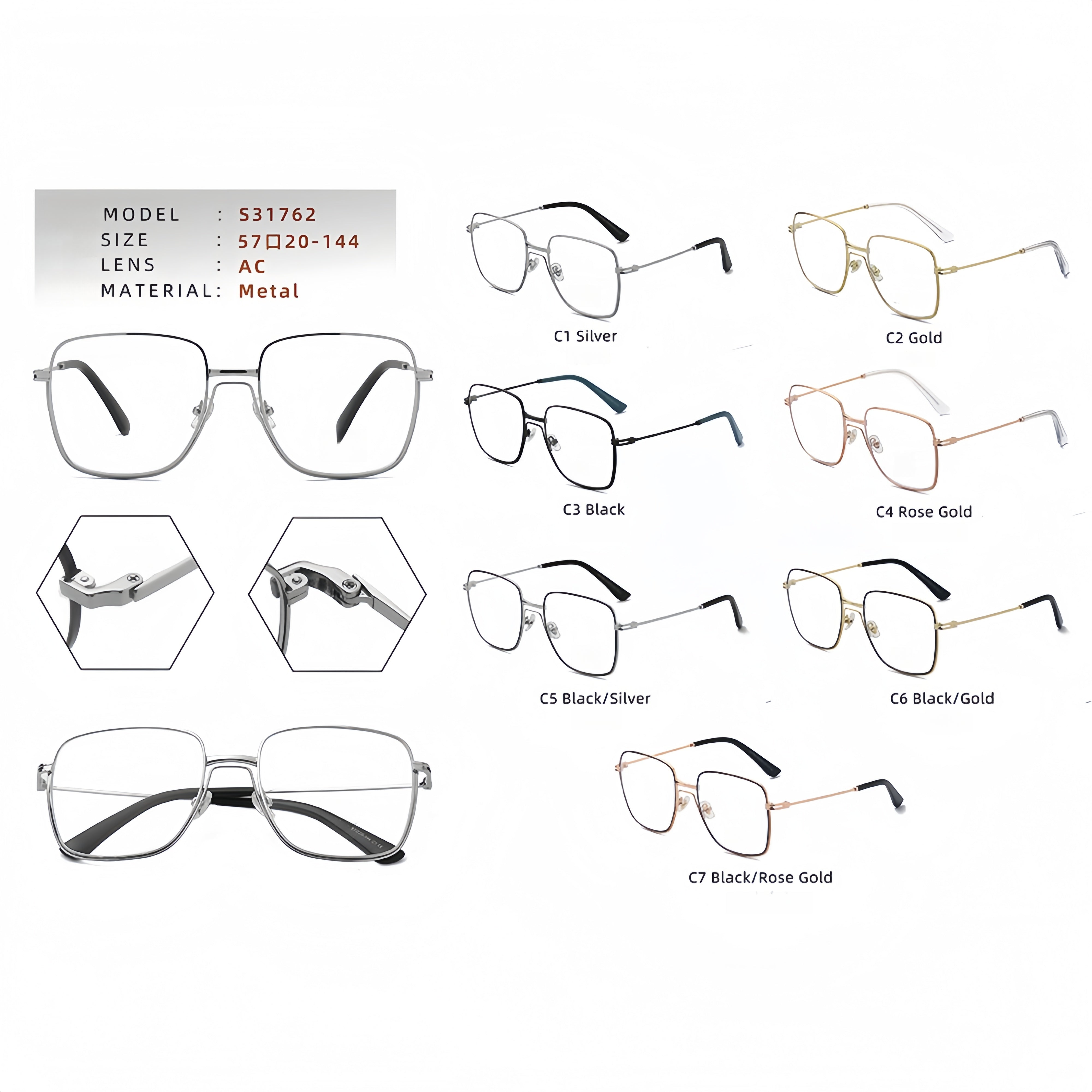 All-Metal Optical Glasses Frames