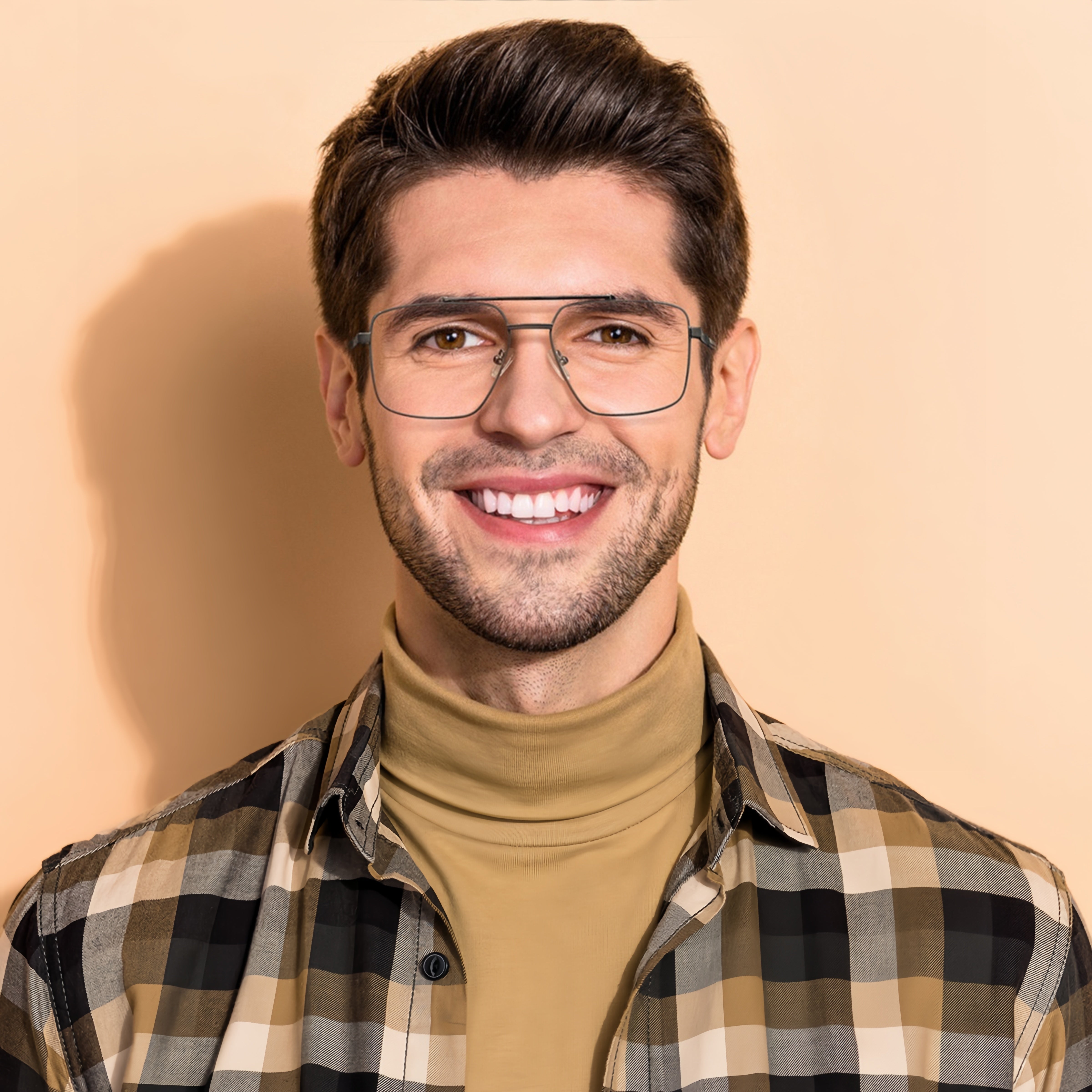 Men's Oversized Metal Glasses Frame